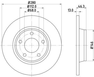 MDC829 MINTEX Тормозной диск