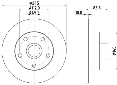 8DD355104231 HELLA Тормозной диск