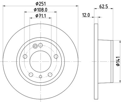 MDC835 MINTEX Тормозной диск