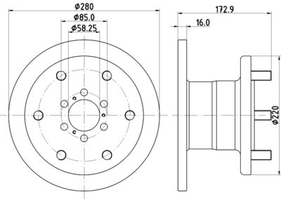 MDC837 MINTEX Тормозной диск