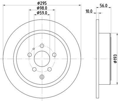 8DD355104461 HELLA Тормозной диск