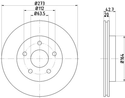 MDC841 MINTEX Тормозной диск