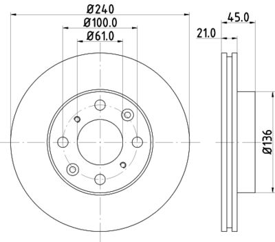 MDC847 MINTEX Тормозной диск