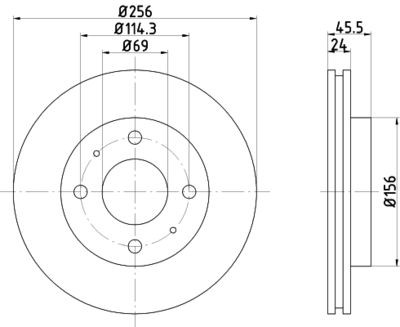 MDC856 MINTEX Тормозной диск