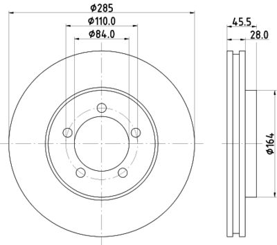 MDC884 MINTEX Тормозной диск