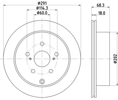 MDC886 MINTEX Тормозной диск