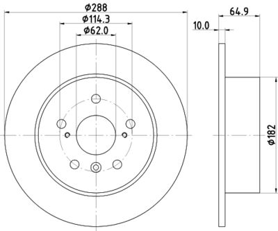 MDC899 MINTEX Тормозной диск