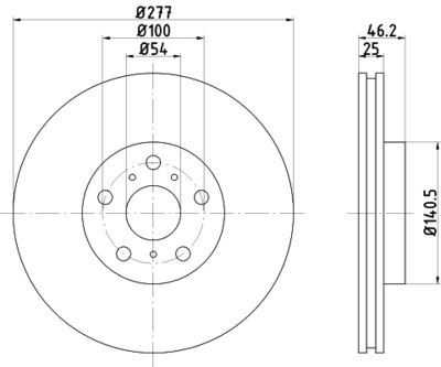 MDC901 MINTEX Тормозной диск