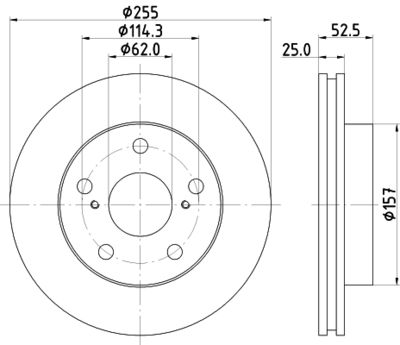 MDC903 MINTEX Тормозной диск