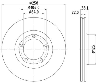 MDC926 MINTEX Тормозной диск