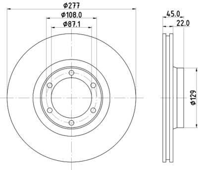 MDC929 MINTEX Тормозной диск