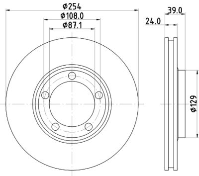 MDC964 MINTEX Тормозной диск