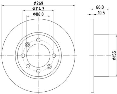 MDC97 MINTEX Тормозной диск