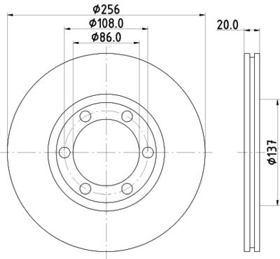 MDC972 MINTEX Тормозной диск