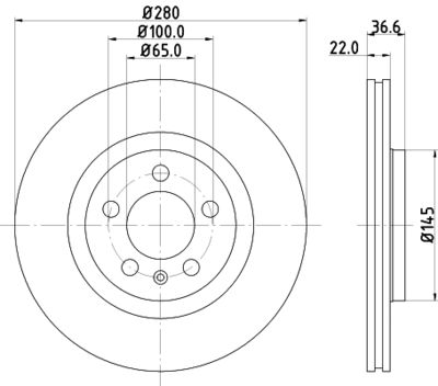 8DD355105381 HELLA Тормозной диск