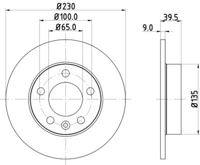 8DD355105411 HELLA Тормозной диск