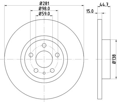 8DD355106451 HELLA Тормозной диск