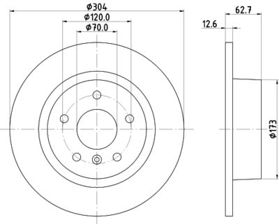 MDC985C MINTEX Тормозной диск