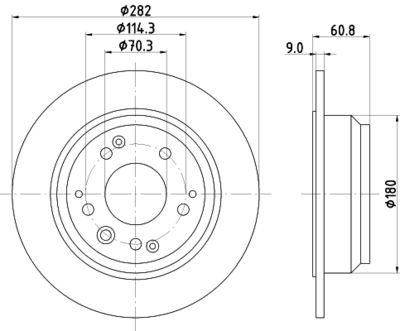 MDC999 MINTEX Тормозной диск