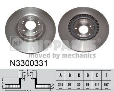 N3300331 NIPPARTS Тормозной диск