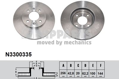 N3300335 NIPPARTS Тормозной диск