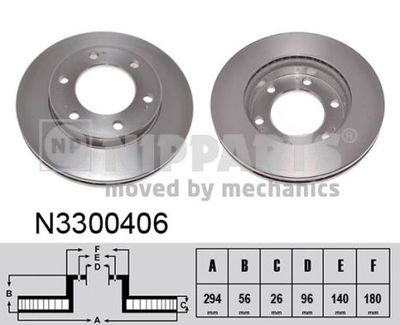 N3300406 NIPPARTS Тормозной диск