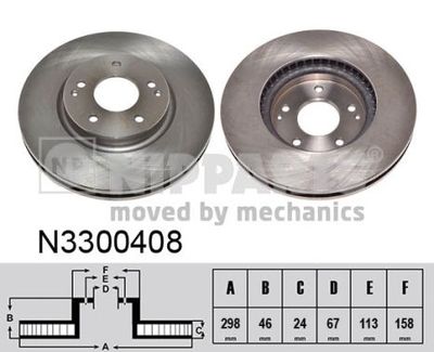 N3300408 NIPPARTS Тормозной диск