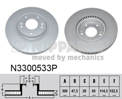 N3300533P NIPPARTS Тормозной диск