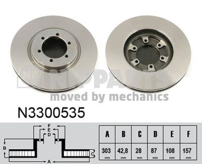 N3300535 NIPPARTS Тормозной диск