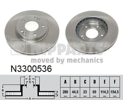 N3300536 NIPPARTS Тормозной диск