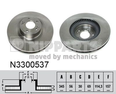 N3300537 NIPPARTS Тормозной диск