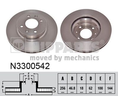 N3300542 NIPPARTS Тормозной диск