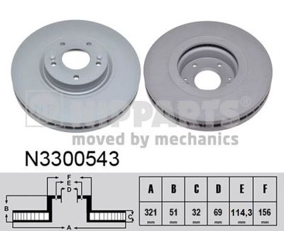 N3300543 NIPPARTS Тормозной диск