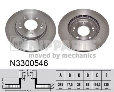 N3300546 NIPPARTS Тормозной диск