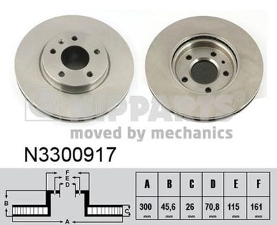 N3300917 NIPPARTS Тормозной диск