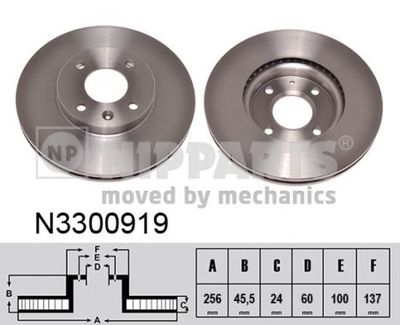 N3300919 NIPPARTS Тормозной диск