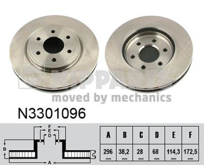 N3301096 NIPPARTS Тормозной диск