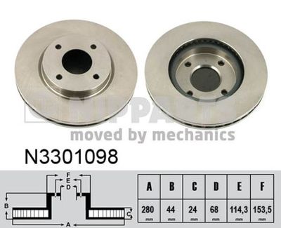 N3301098 NIPPARTS Тормозной диск