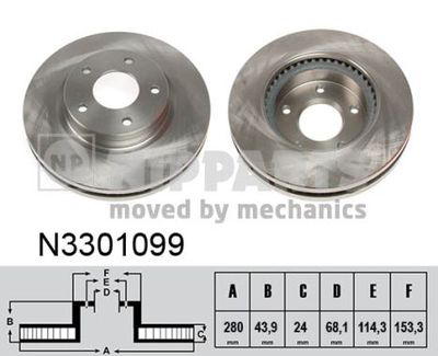 N3301099 NIPPARTS Тормозной диск