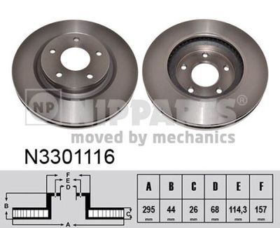 N3301116 NIPPARTS Тормозной диск