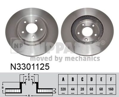 N3301125 NIPPARTS Тормозной диск