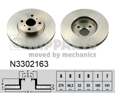 N3302163 NIPPARTS Тормозной диск