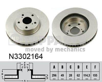 N3302164 NIPPARTS Тормозной диск