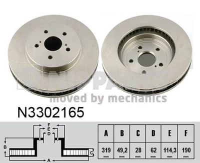 N3302165 NIPPARTS Тормозной диск