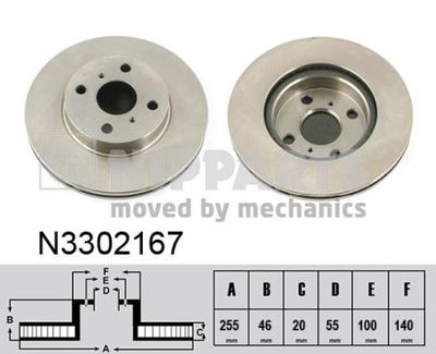 N3302167 NIPPARTS Тормозной диск