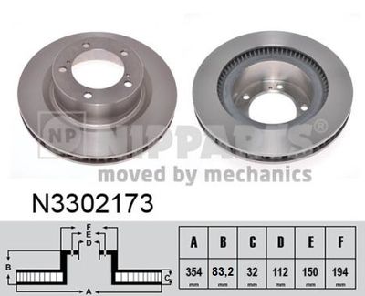 N3302173 NIPPARTS Тормозной диск