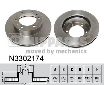 N3302174 NIPPARTS Тормозной диск