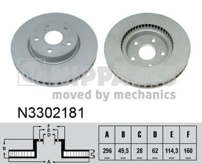 N3302181 NIPPARTS Тормозной диск