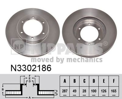 N3302186 NIPPARTS Тормозной диск