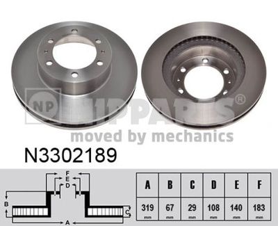 N3302189 NIPPARTS Тормозной диск